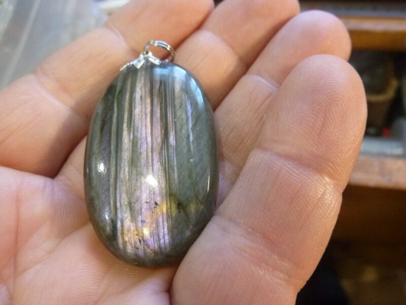 Pendentif Labradorite violet Rare ! ref 5890