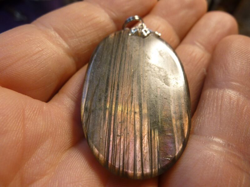 Pendentif Labradorite violet Rare ! ref 5890