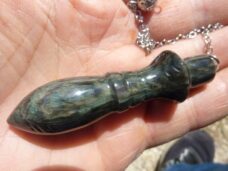 Pendule Obsidienne mentogochol rare ref 1234