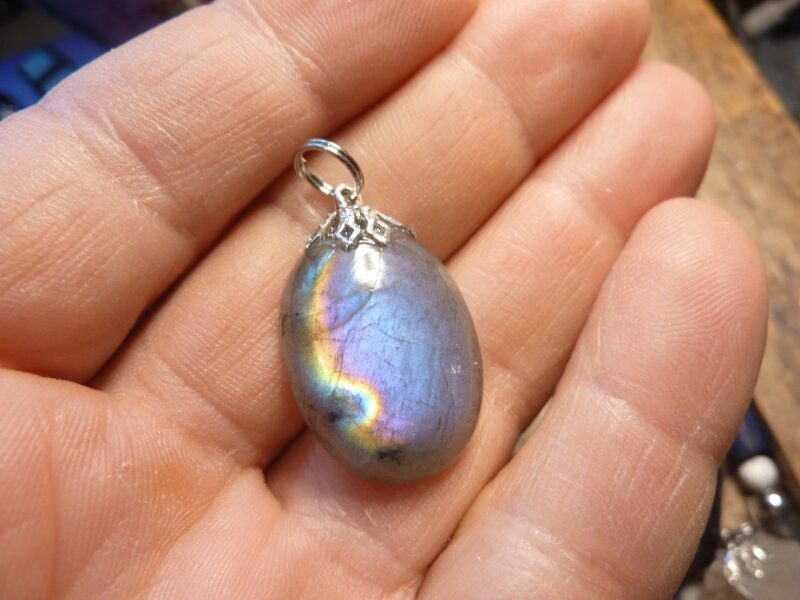Pendentif Labradorite violet Rare ! ref 0531