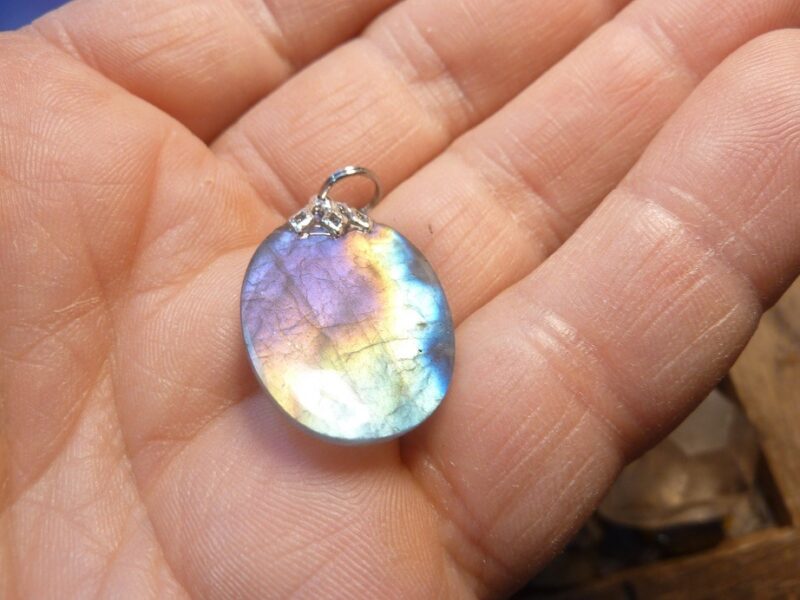 Pendentif Labradorite violet Rare ! ref 0531
