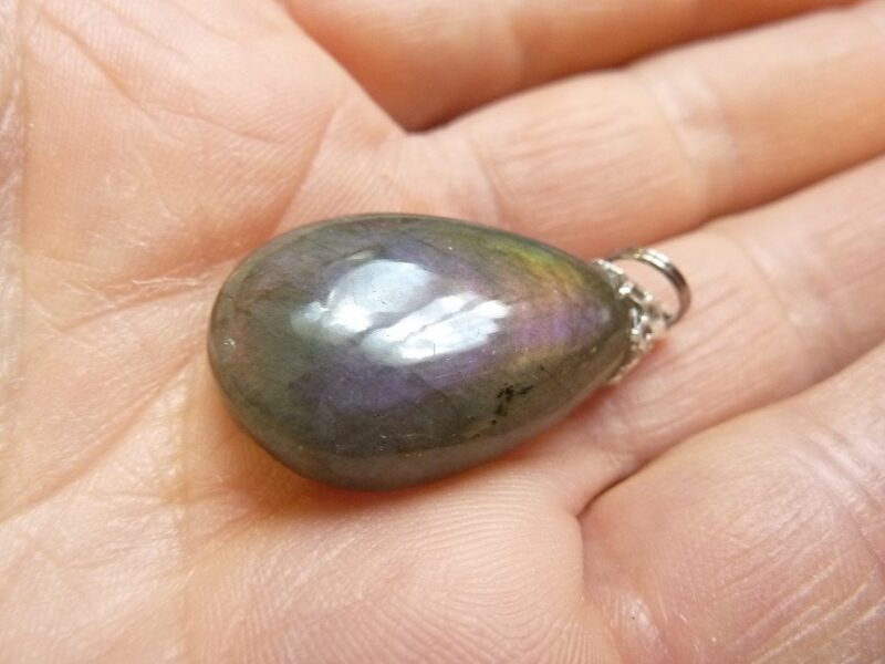Pendentif Labradorite violet Rare ! ref 1305