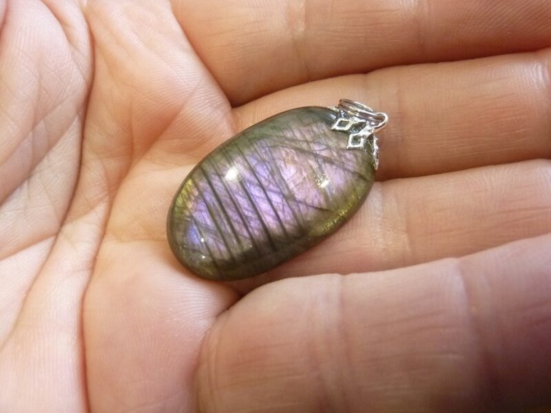 Pendentif Labradorite violet Rare ! ref 3328