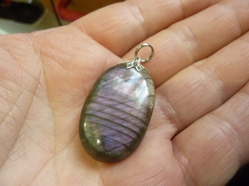 Pendentif Labradorite violet Rare ! ref 3328