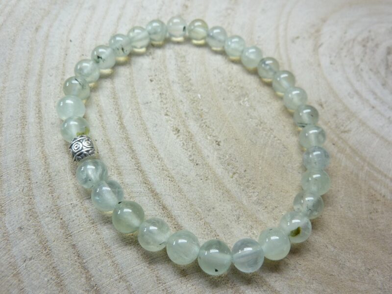 Bracelet Préhnite - perles 6 mm