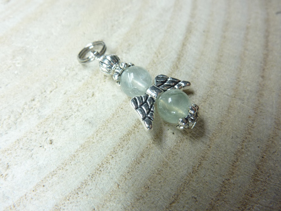 Pendentif Préhnite - perles 6 mm