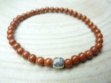 Bracelet Jaspe rouge - Perles 4 mm