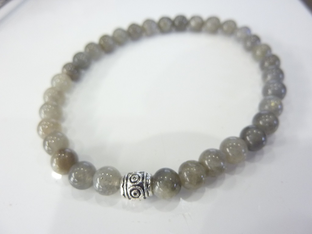 Bracelet Labradorite - perles rondes 6 mm