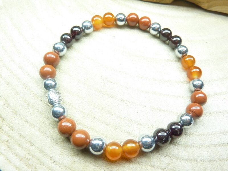 Bracelet circulation sanguine-Perles 6 mm