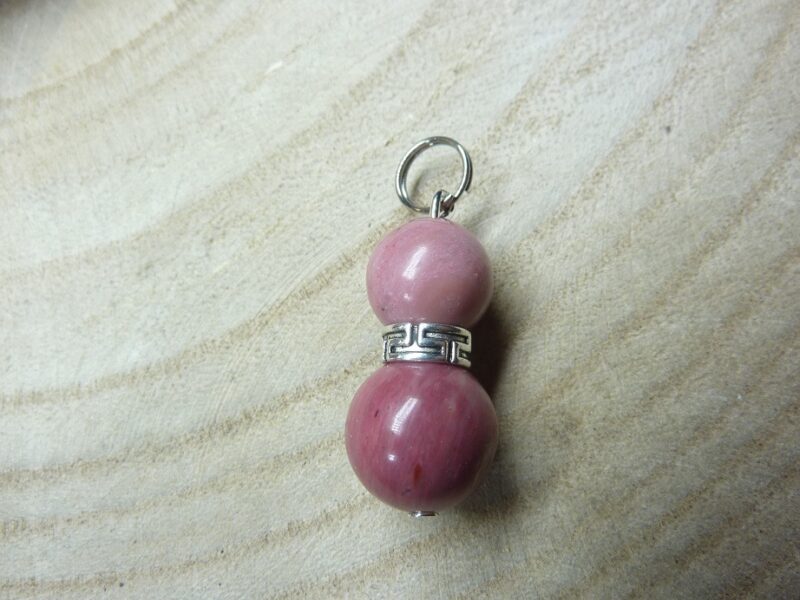 Pendentif Rhodonite paix-tendresse-douceur