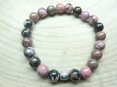 Bracelet Rhodonite-Perles 8 mm