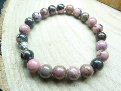 Bracelet Rhodonite-Perles 8 mm