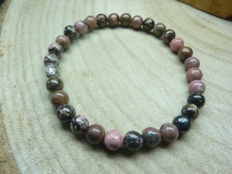 Bracelet Rhodonite-Perles 6 mm