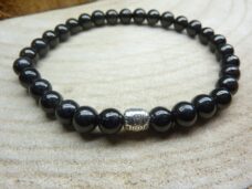 Bracelet Jais réconfort -Perles rondes 6 mm