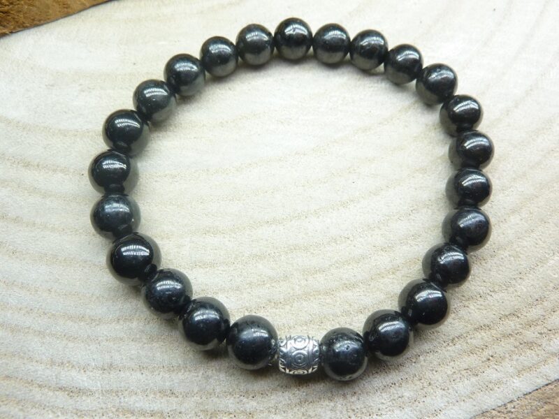 Bracelet Jais réconfort -Perles rondes 8 mm