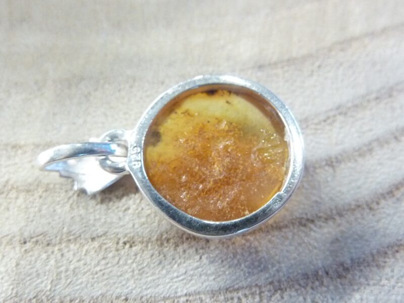 Pendentif Ambre cognac baltique argent 925 ref 1612