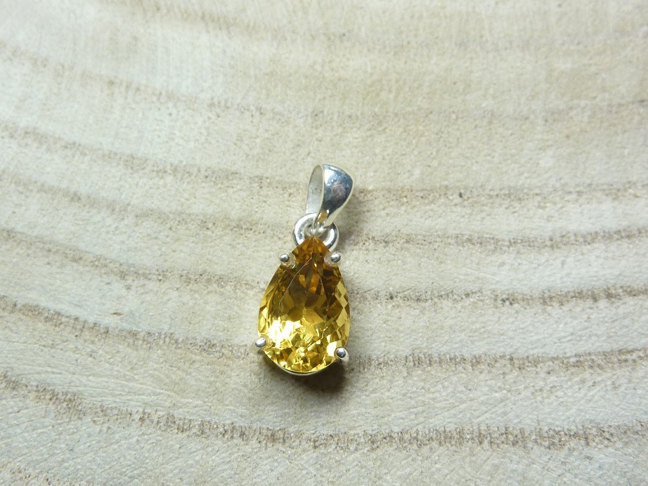 Pendentif Citrine argent 925 ref 1612