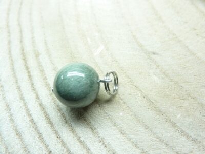 Pendentif Séraphinite–perles rondes 12 mm