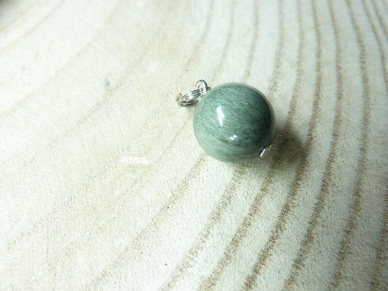 Pendentif Séraphinite–perles rondes 12 mm