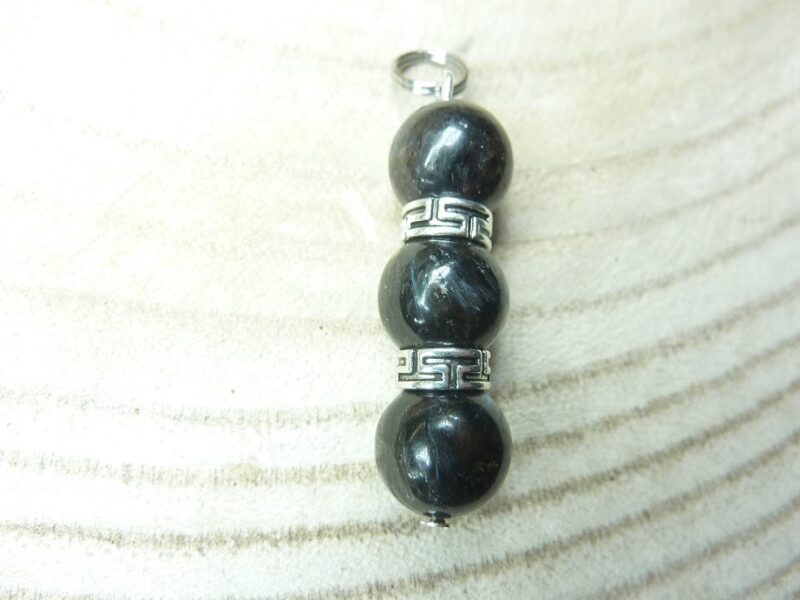 Pendentif Astrophyllite-Perles rondes 10 mm