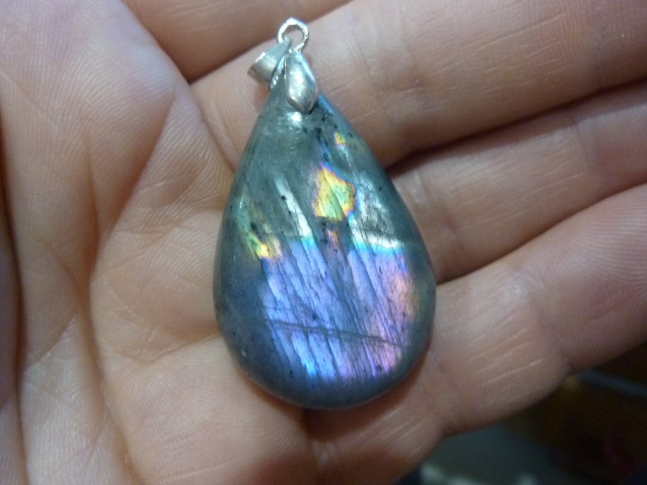 Pendentif Labradorite violet Rare ! ref 3308