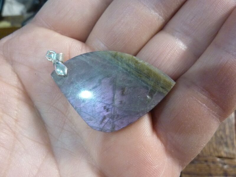 Pendentif Labradorite violet Rare ! ref 2782