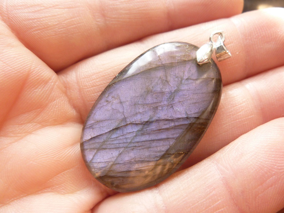 Pendentif Labradorite violet Rare ! ref 3306