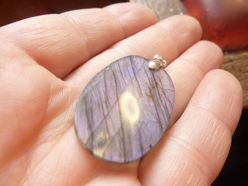 Pendentif Labradorite violet Rare ! ref 3306