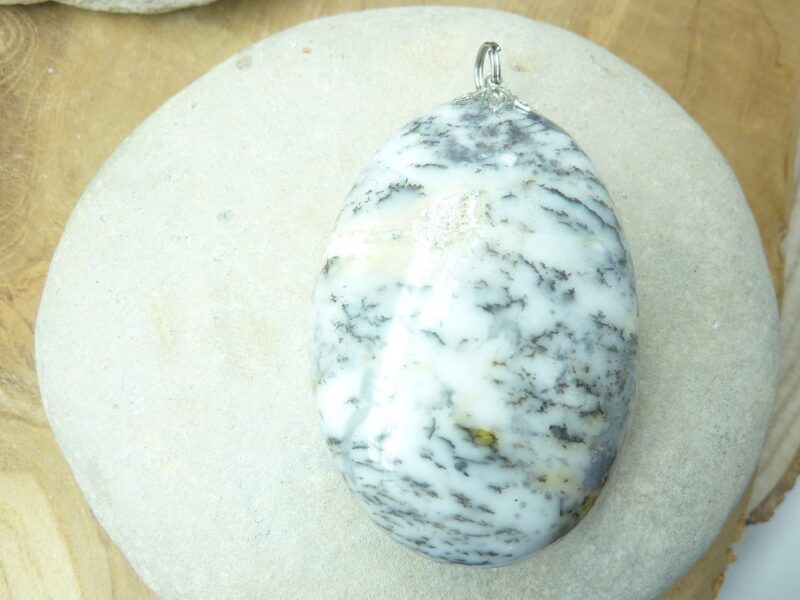 Pendentif Merlinite opale dentritique ref 2817