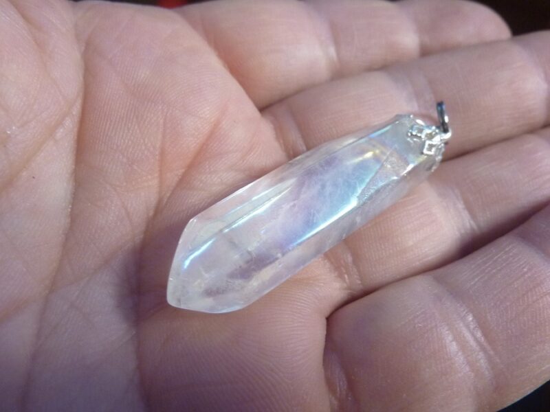 Pendentif Quartz aqua aura ref 2603