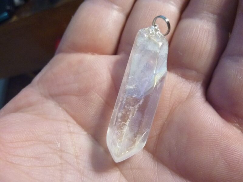 Pendentif Quartz aqua aura ref 2603