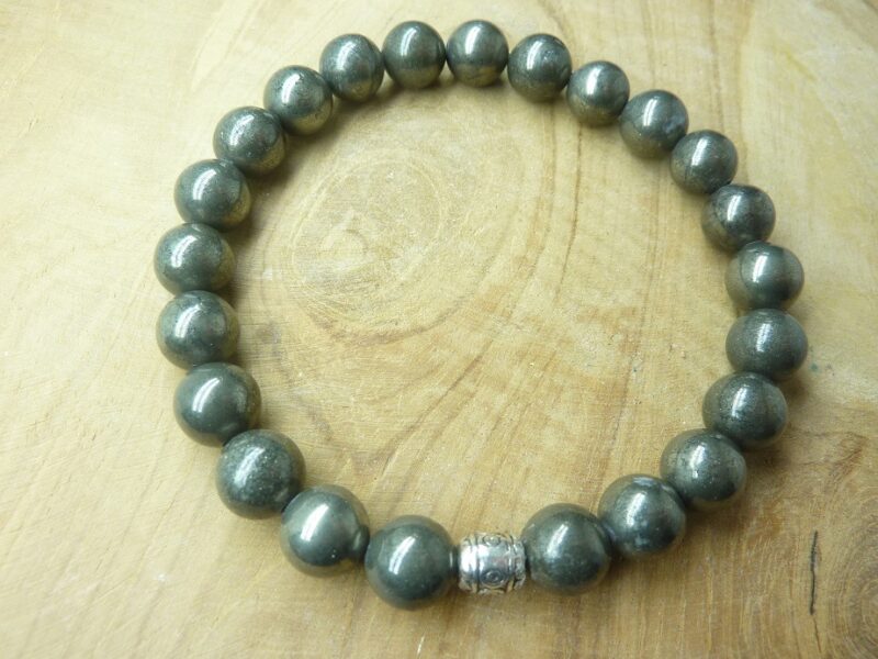 Bracelet Pyrite - Perles 8 mm