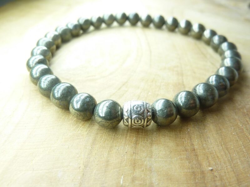Bracelet Pyrite - Perles 6 mm