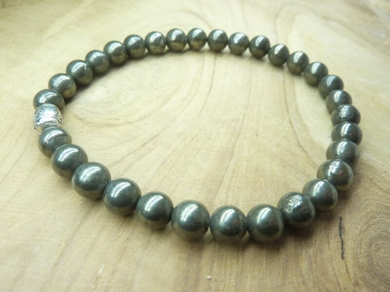 Bracelet Pyrite - Perles 6 mm
