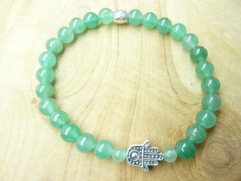 Bracelet Main de Fatma Hamsa - Aventurine verte