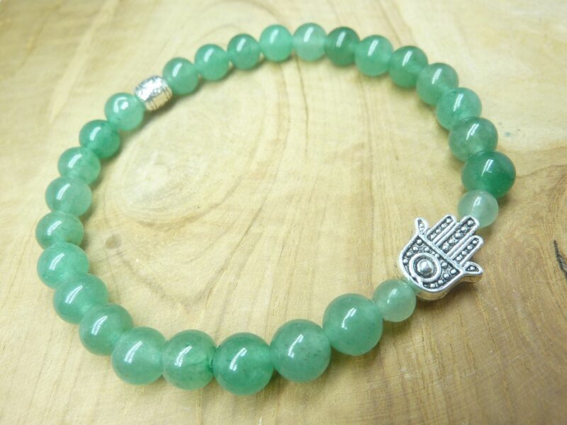 Bracelet Main de Fatma Hamsa - Aventurine verte
