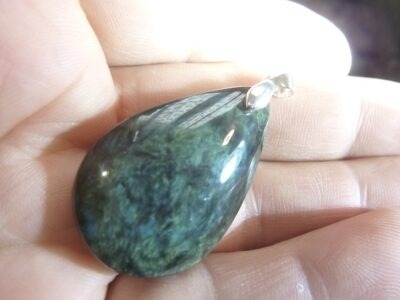 Pendentif Obsidienne oeil céleste mentogochol ref 3309