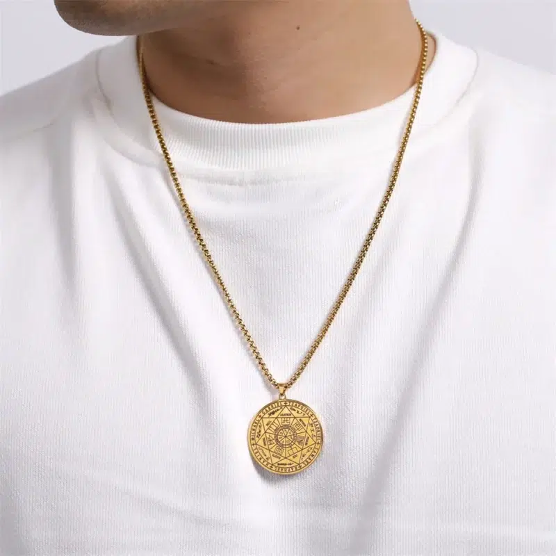 Collier pendentif Sceau des 7 Archanges Or