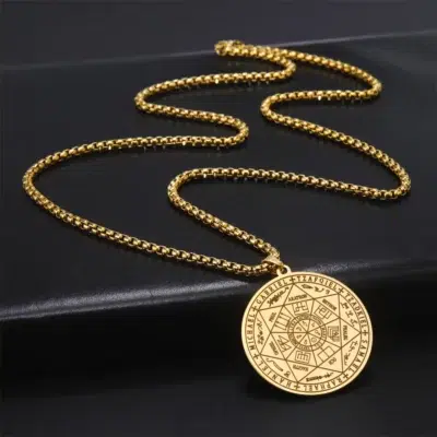 Collier pendentif Sceau des 7 Archanges Or