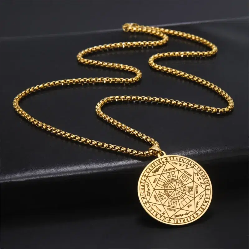 Collier pendentif Sceau des 7 Archanges Or