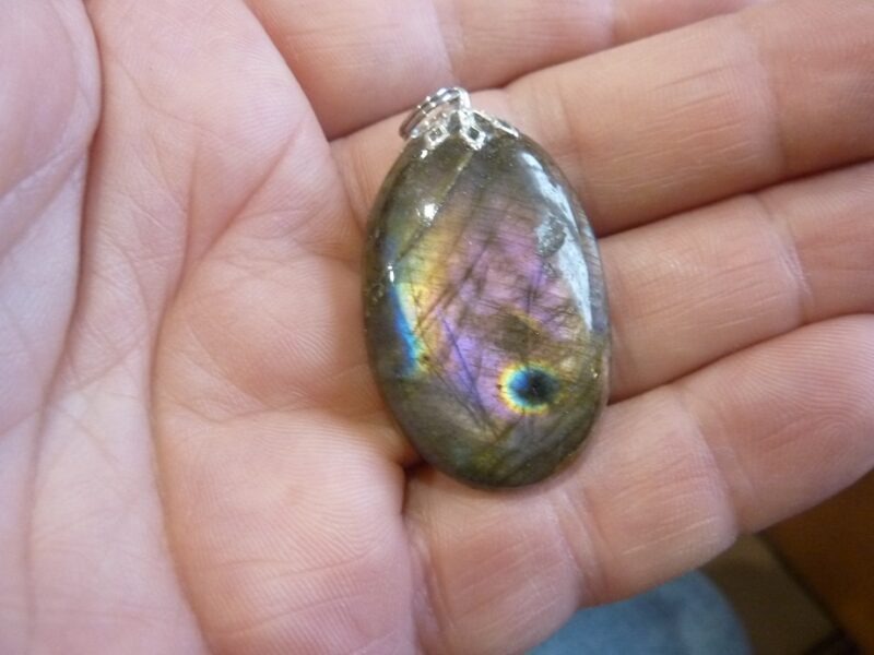 Pendentif Labradorite violet ref 0702
