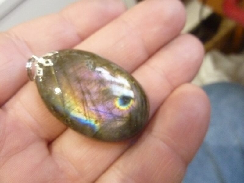 Pendentif Labradorite violet ref 0702