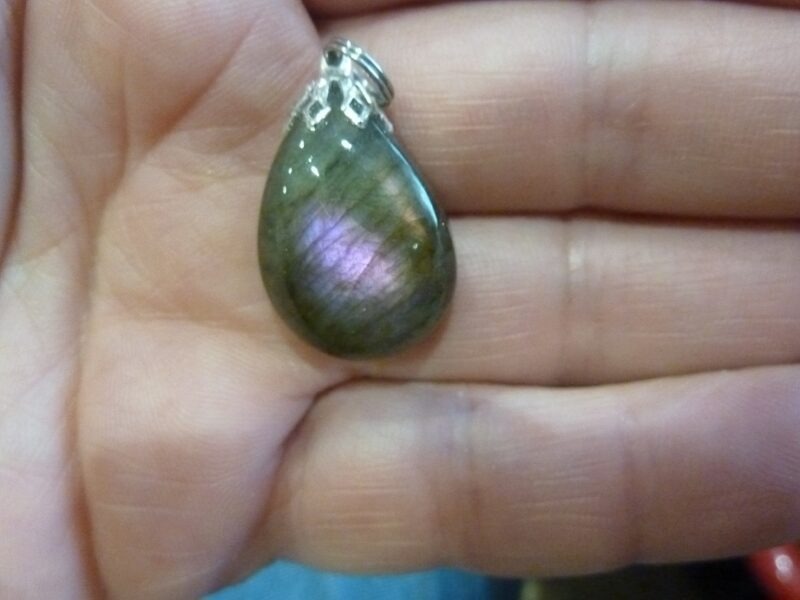 Pendentif Labradorite violet ref 0712