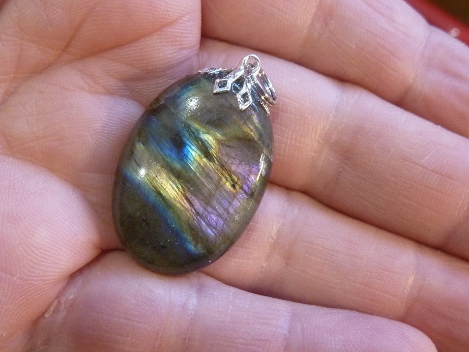 Pendentif Labradorite violet Rare ! ref 3997