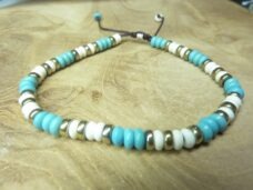 Bracelet Turquoise-Howlite réglable