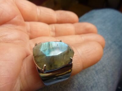 Bague réglable Labradorite REF 2805