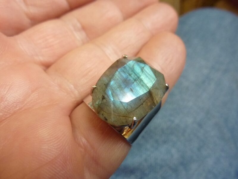 Bague réglable Labradorite REF 2805