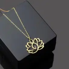Pendentif Yoga fleur de Lotus ref Or