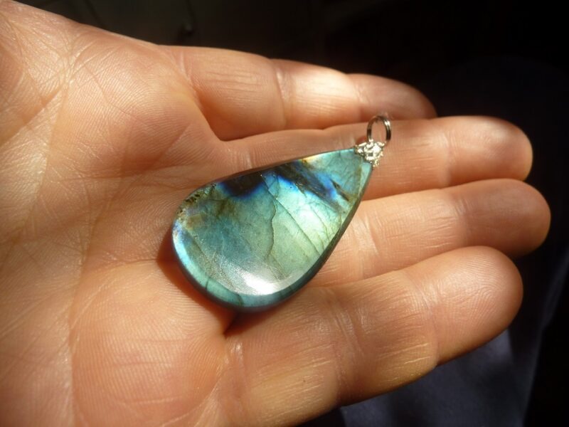 Collier pendentif Labradorite ref 414