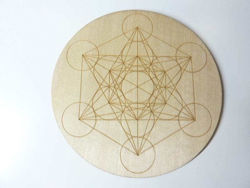 Cube de Métatron - Plaque Énergisante en Bois - 10cm